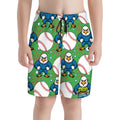 Youth Swim Shorts - Stars and Strikes Green