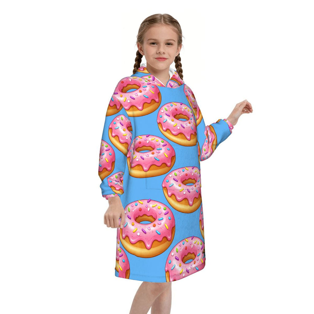Youth Blanket Sweatshirt - Donut Drip Blue