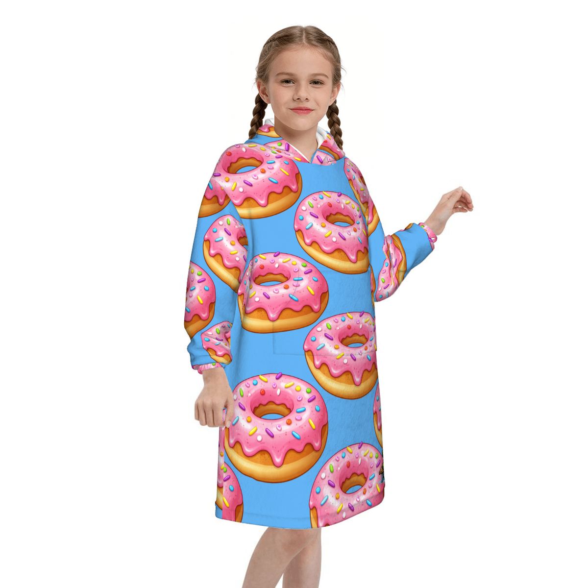 Youth Blanket Sweatshirt - Donut Drip Blue