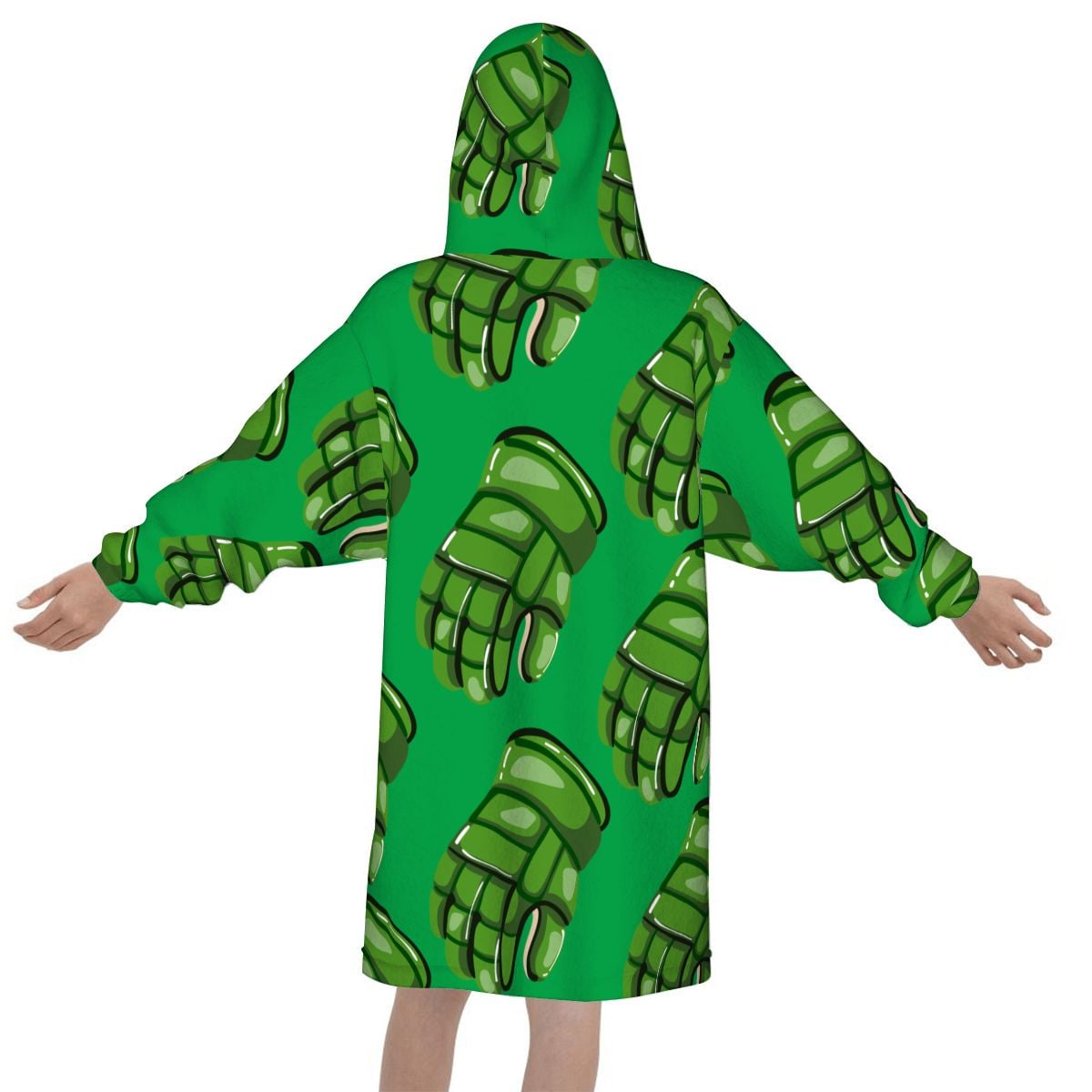Youth Blanket Sweatshirt - Green Hockey Gloves Classic Green