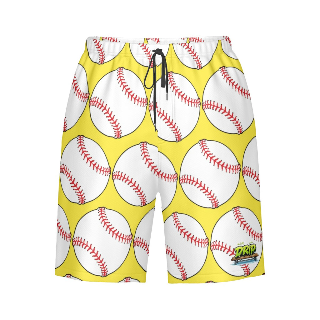 Men/Teen Swim Shorts - Classic Baseball Yellow