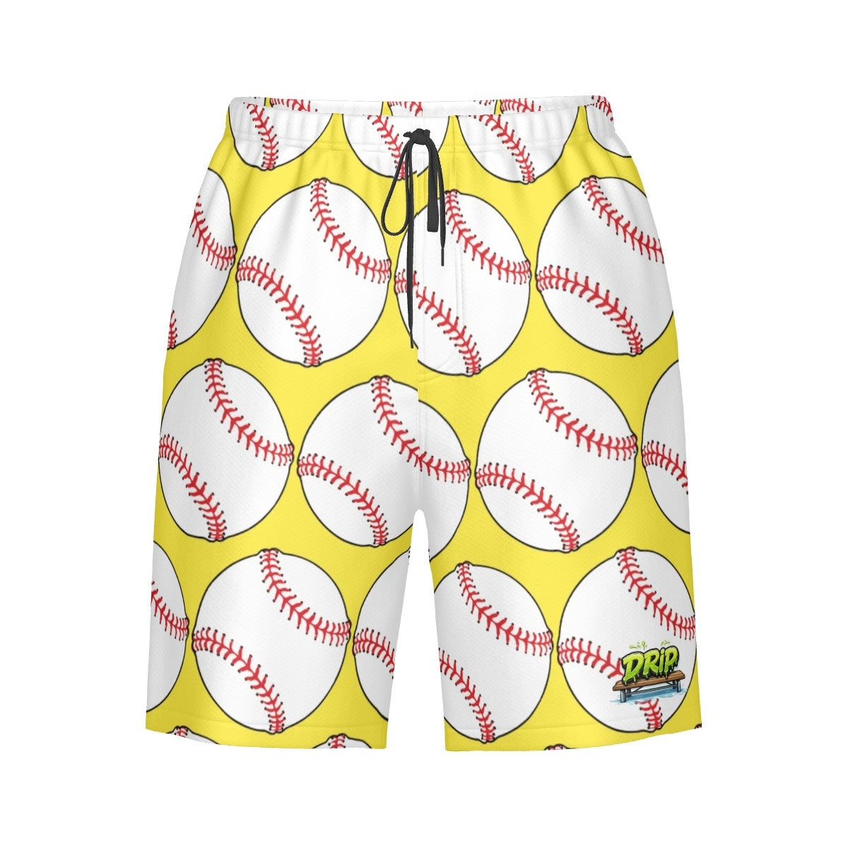 Men/Teen Swim Shorts - Classic Baseball Yellow