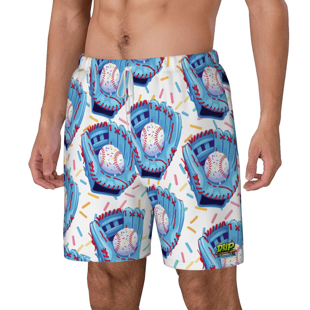 W2W Pro Mesh Hybrid Shorts - Baseball Sprinkles Drip White