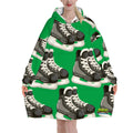 Adult Blanket Sweatshirt - Hockey Skates Classic Green