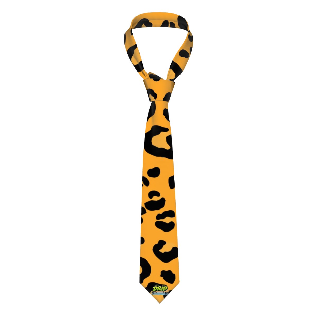Game Day Tie - Drip Bench Leopard Orange