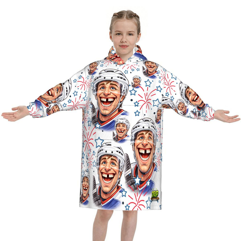 Youth Blanket Sweatshirt - Red White and Tooth