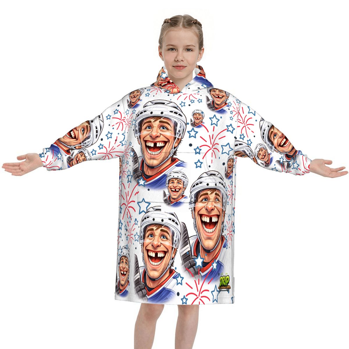 Youth Blanket Sweatshirt - Red White and Tooth