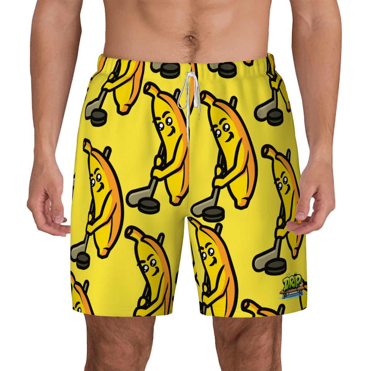W2W Pro Mesh Hybrid Shorts - Bananas for Hockey Yellow