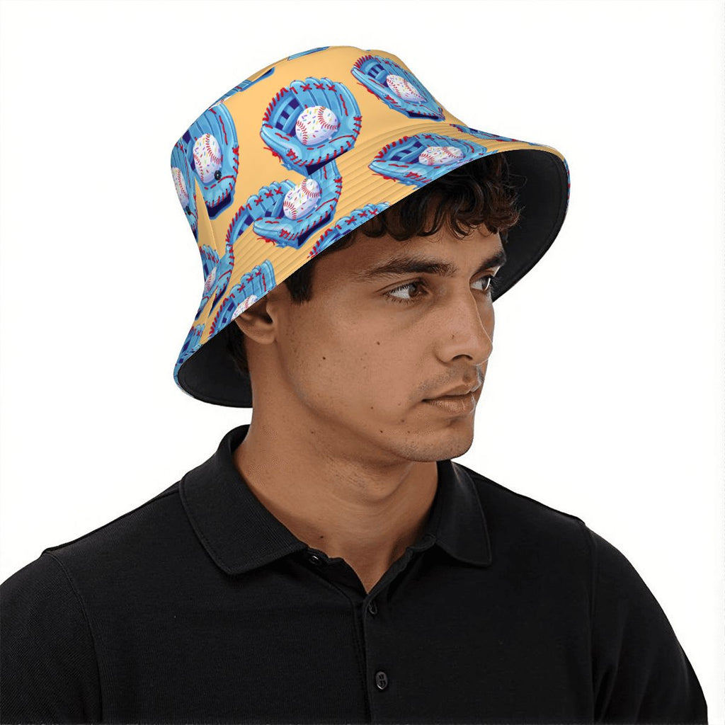 Drip Bucket Hat - Baseball Sprinkles Drip Sherbert Orange