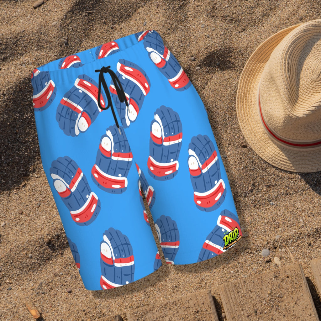 Youth Swim Shorts - Blue Hockey Gloves