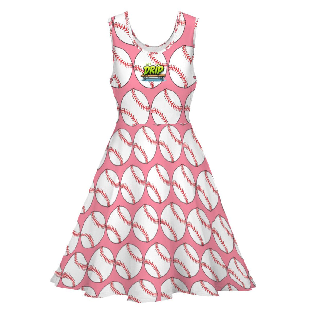 Women's Game Day Dress - Classic Baseball Pink
