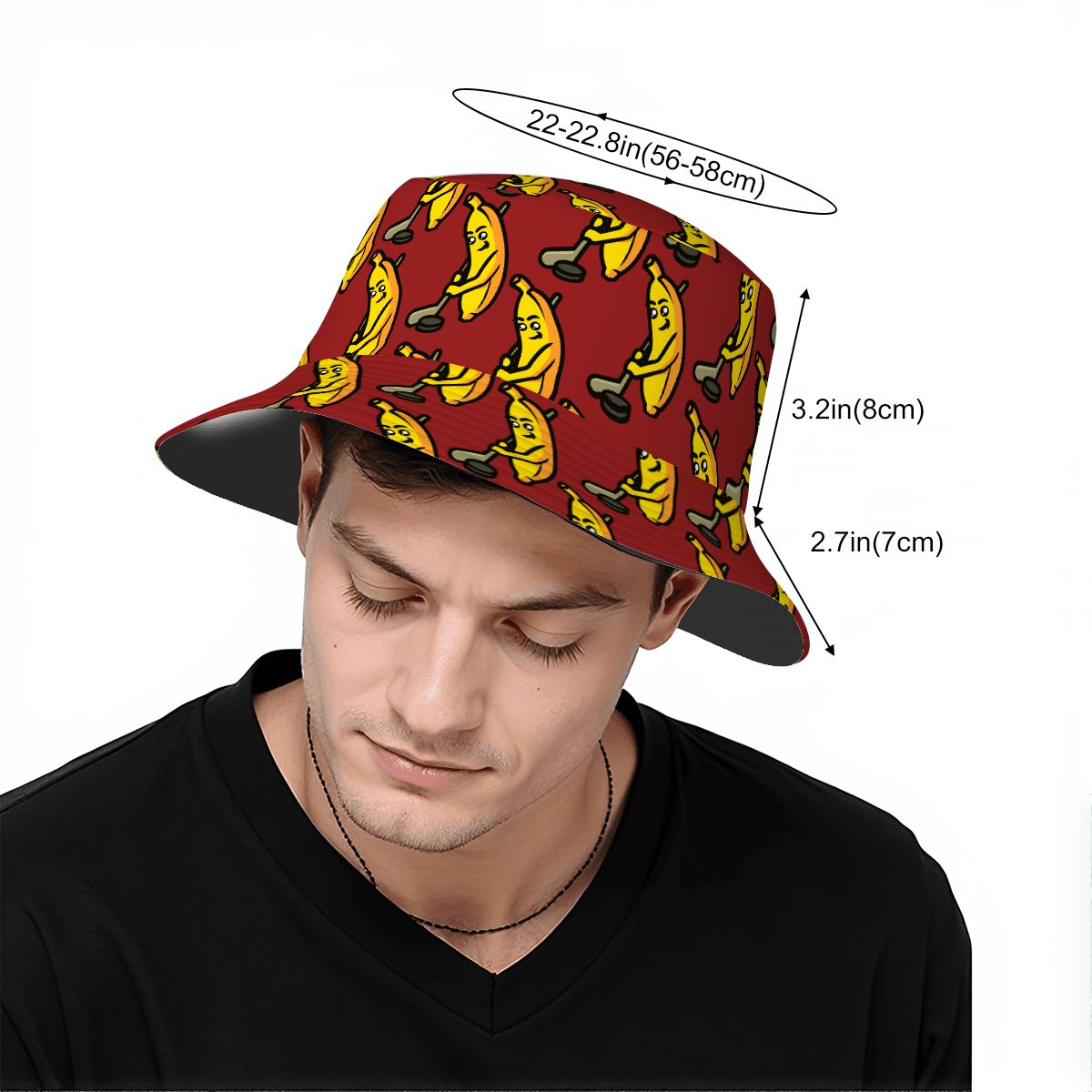 Drip Bucket Hat - Bananas for Hockey Classic Red
