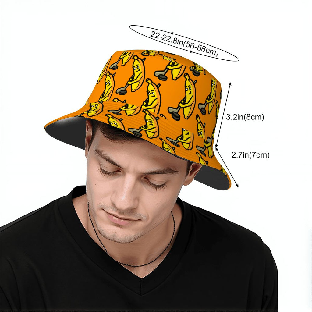 Drip Bucket Hat - Bananas for Hockey Orange