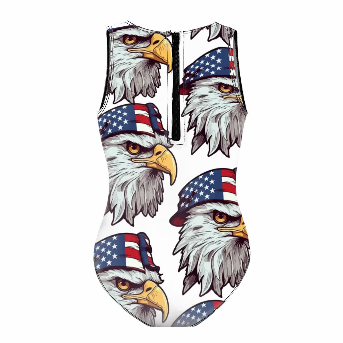 Girls One Piece Swimsuits - Eagles Fly White