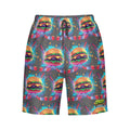 Men/Teen Swim Shorts - Lacrosse Rainbow Drip Charcoal