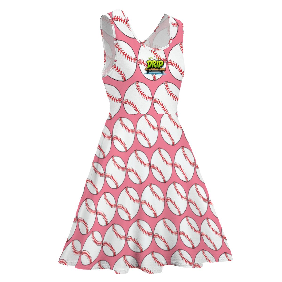 Women's Game Day Dress - Classic Baseball Pink