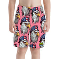 Youth Swim Shorts - Eagles Fly Pink