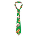 Game Day Tie - Baseballs and Hotdogs Classic Green