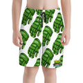 Youth Swim Shorts - Green Hockey Gloves White