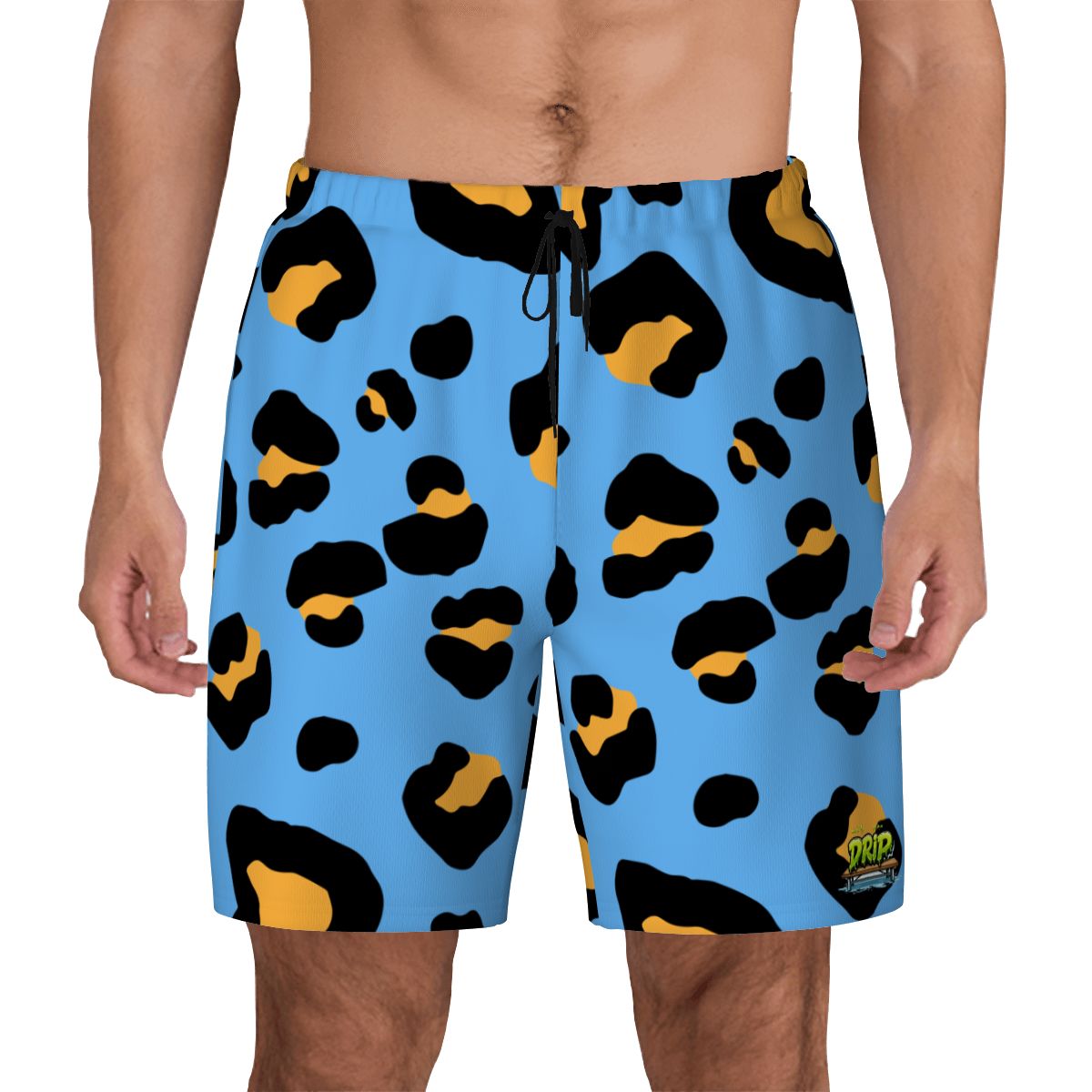 W2W Pro Mesh Hybrid Shorts - Drip Bench Leopard Sky Blue
