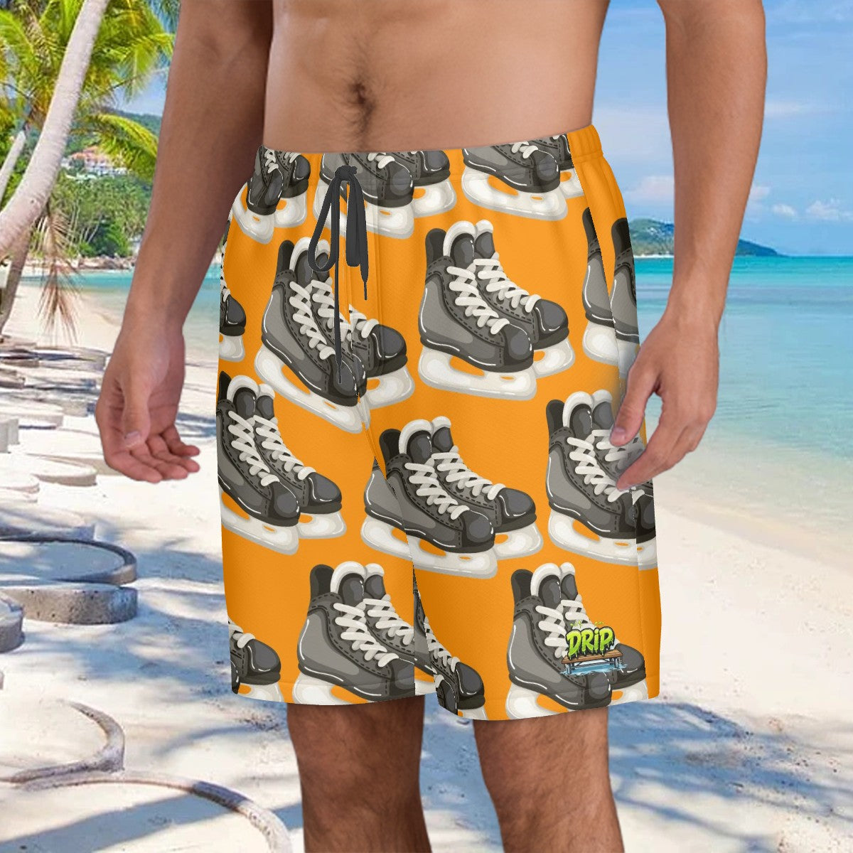 Water to Workout Hybrid Shorts - Hockey Skates Orange