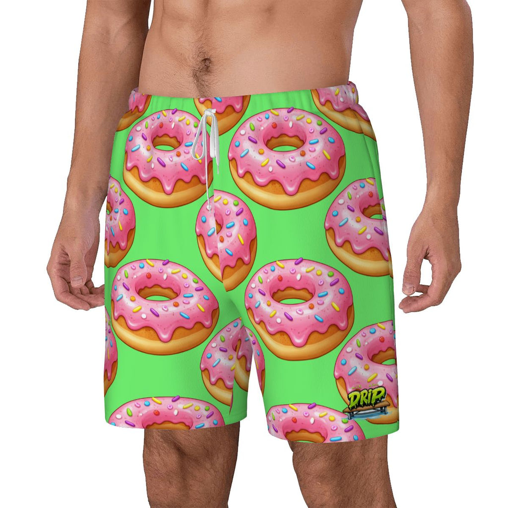 W2W Pro Mesh Hybrid Shorts - Pink Donuts Hot Green