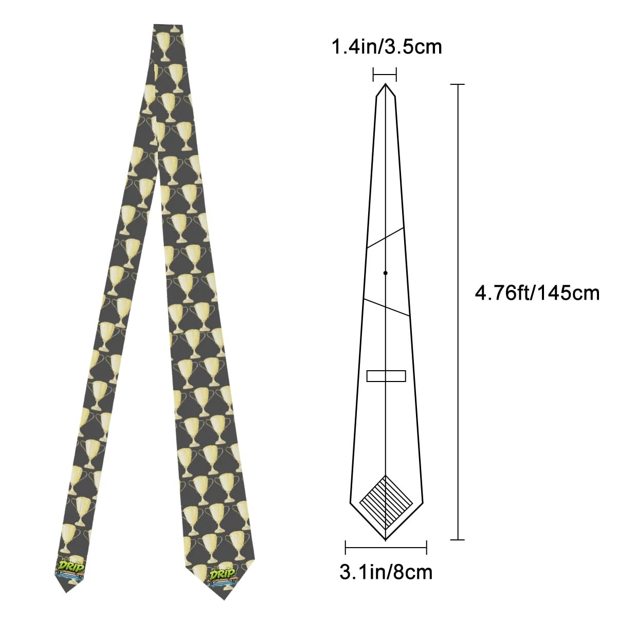 Game Day Tie - Trophy Black
