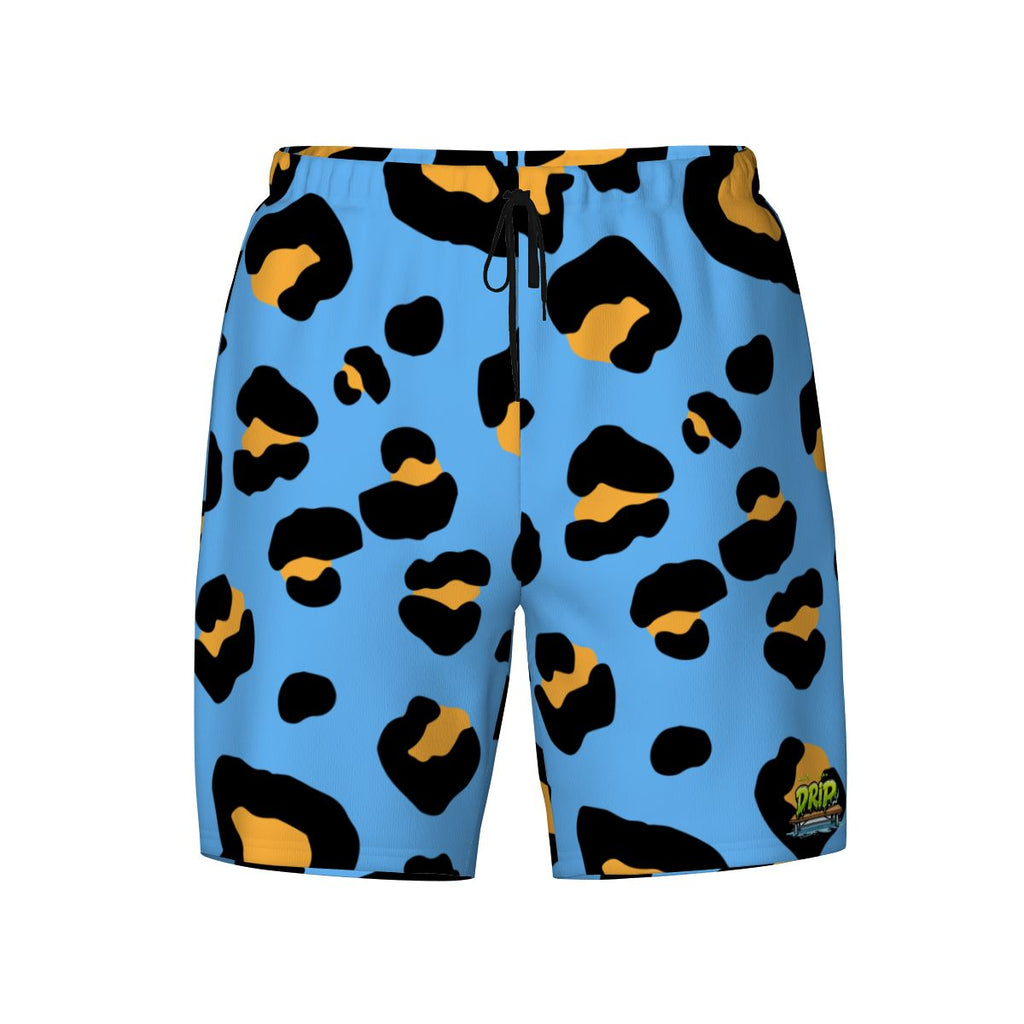 W2W Pro Mesh Hybrid Shorts - Drip Bench Leopard Sky Blue