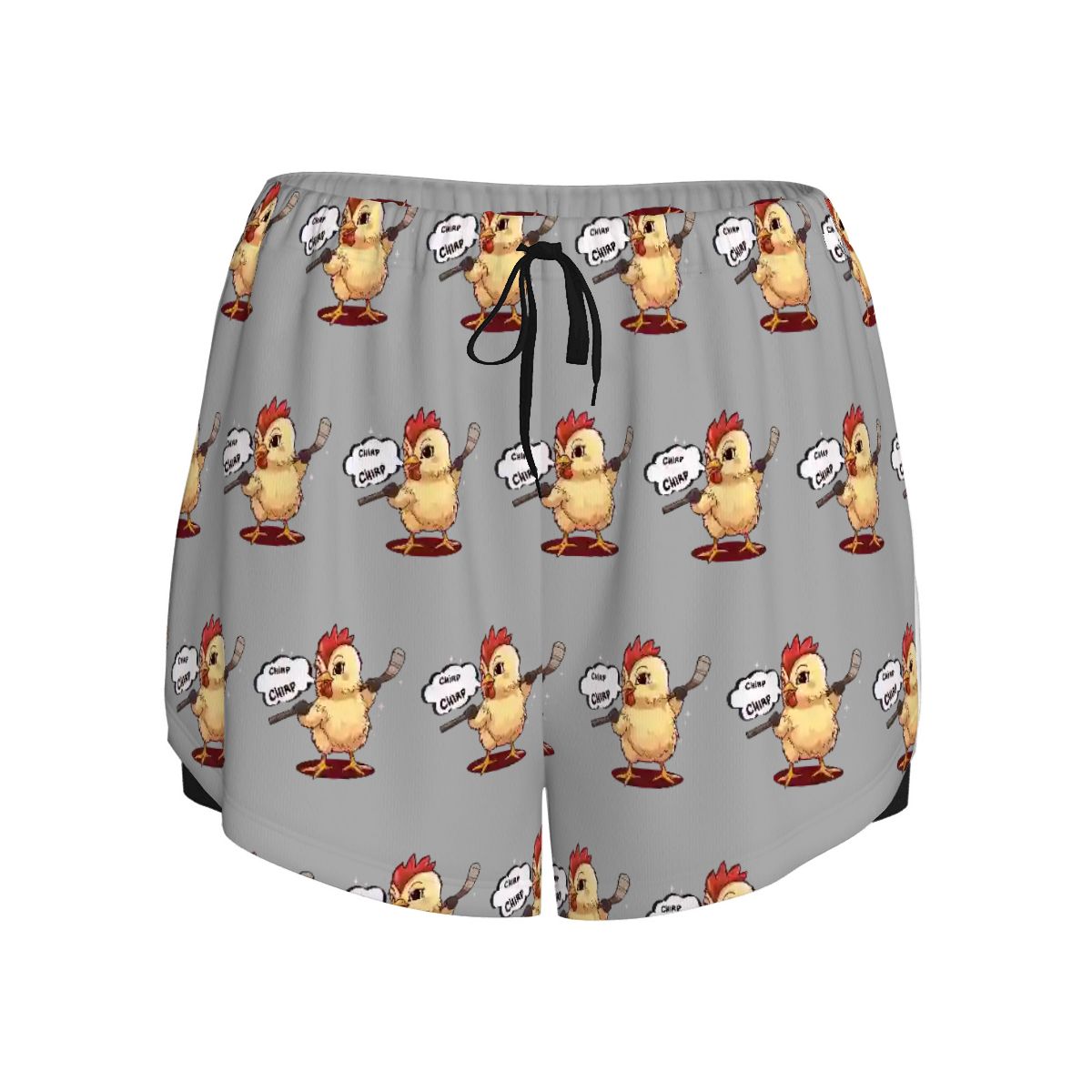 Drip Bench Women's Shorts - Hockey Chirp Chirp Grey