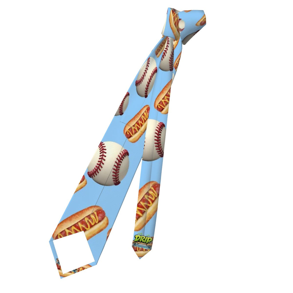 Game Day Tie - Baseballs and Hotdogs