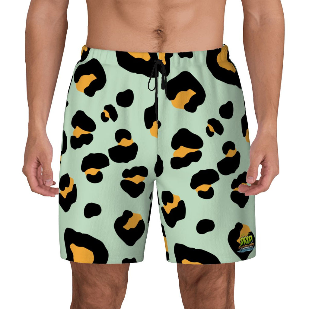 W2W Pro Mesh Hybrid Shorts - Drip Bench Leopard Light Green