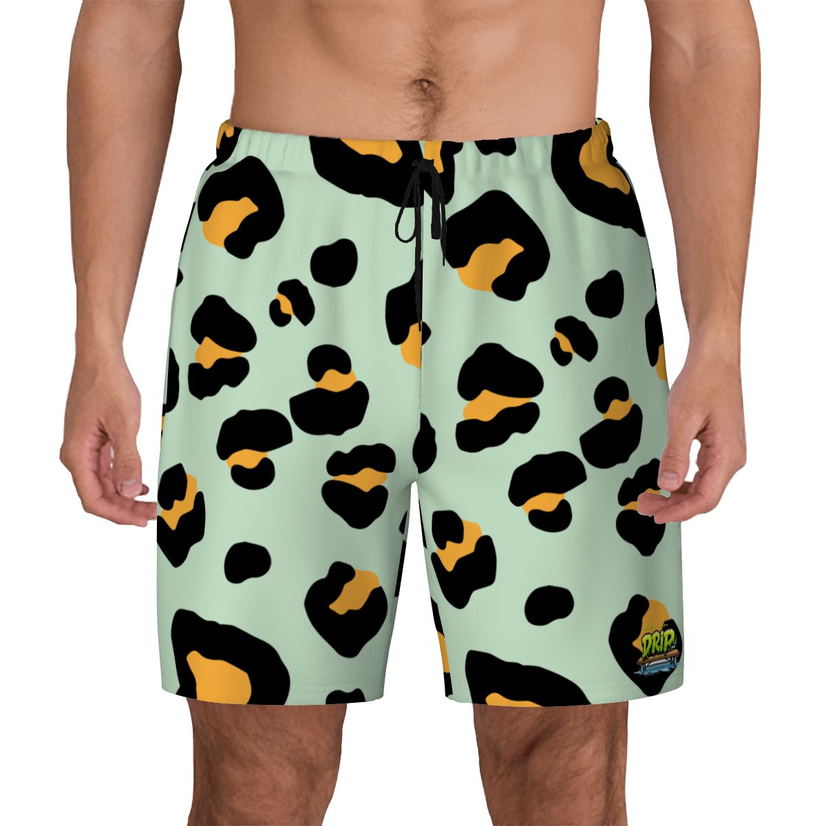 W2W Pro Mesh Hybrid Shorts - Drip Bench Leopard Light Green