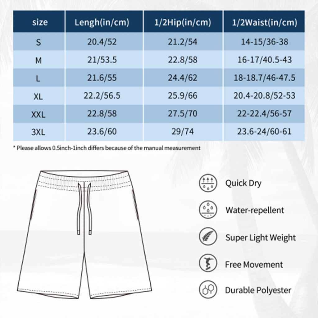 Men/Teen Swim Shorts - Stars and Strikes Yellow