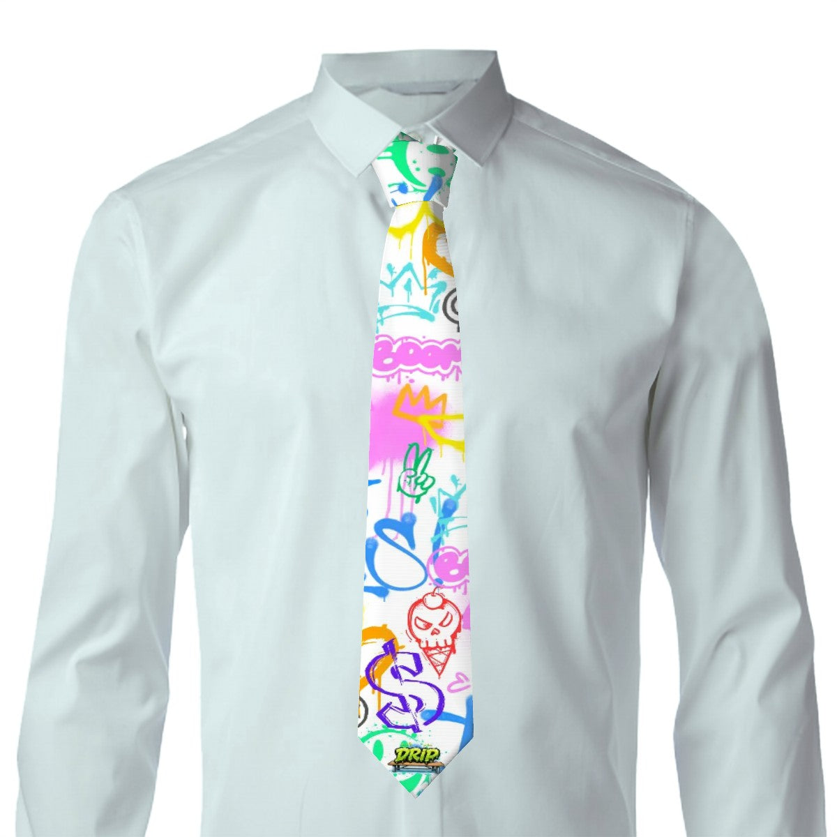 Game Day Tie - Graffiti White