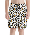 Youth Swim Shorts - Drip Bench Leopard White