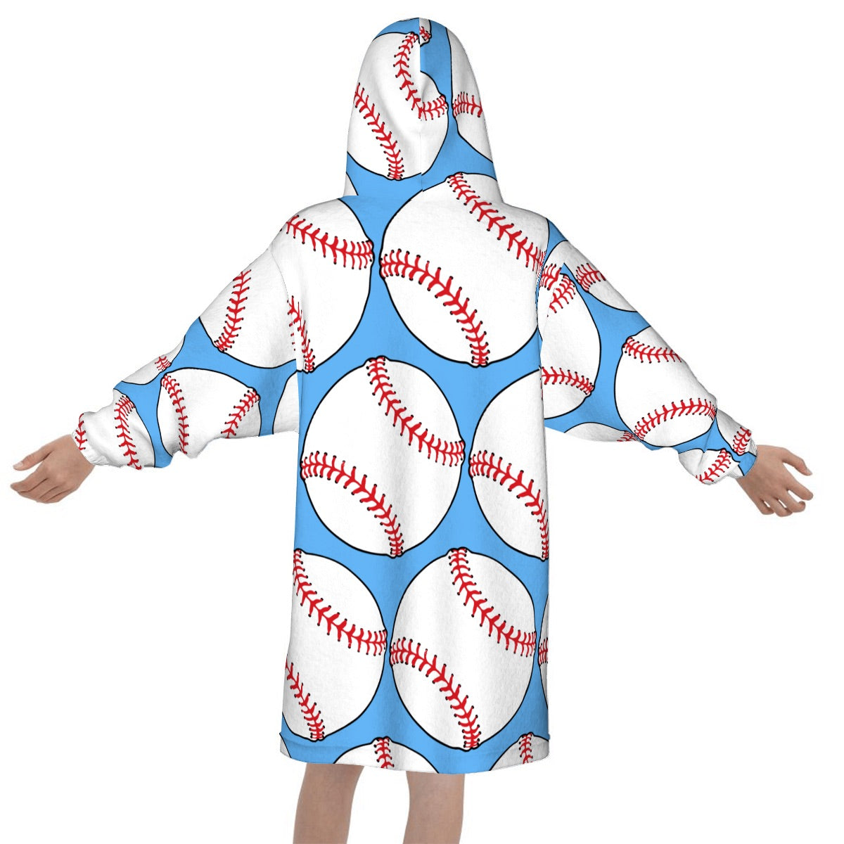 Youth Blanket Sweatshirt - Baseballs Classic Blue