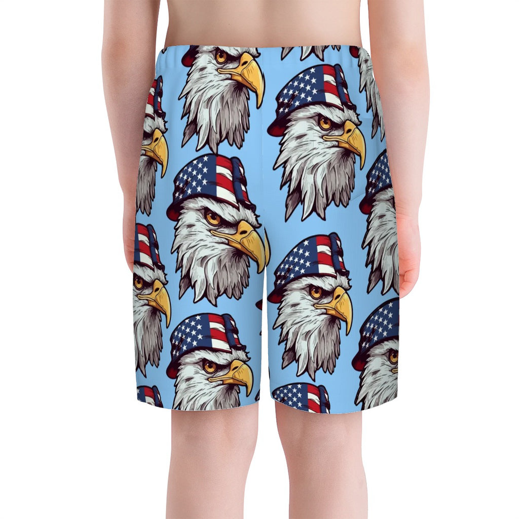 Youth Swim Shorts - Eagles Fly Blue