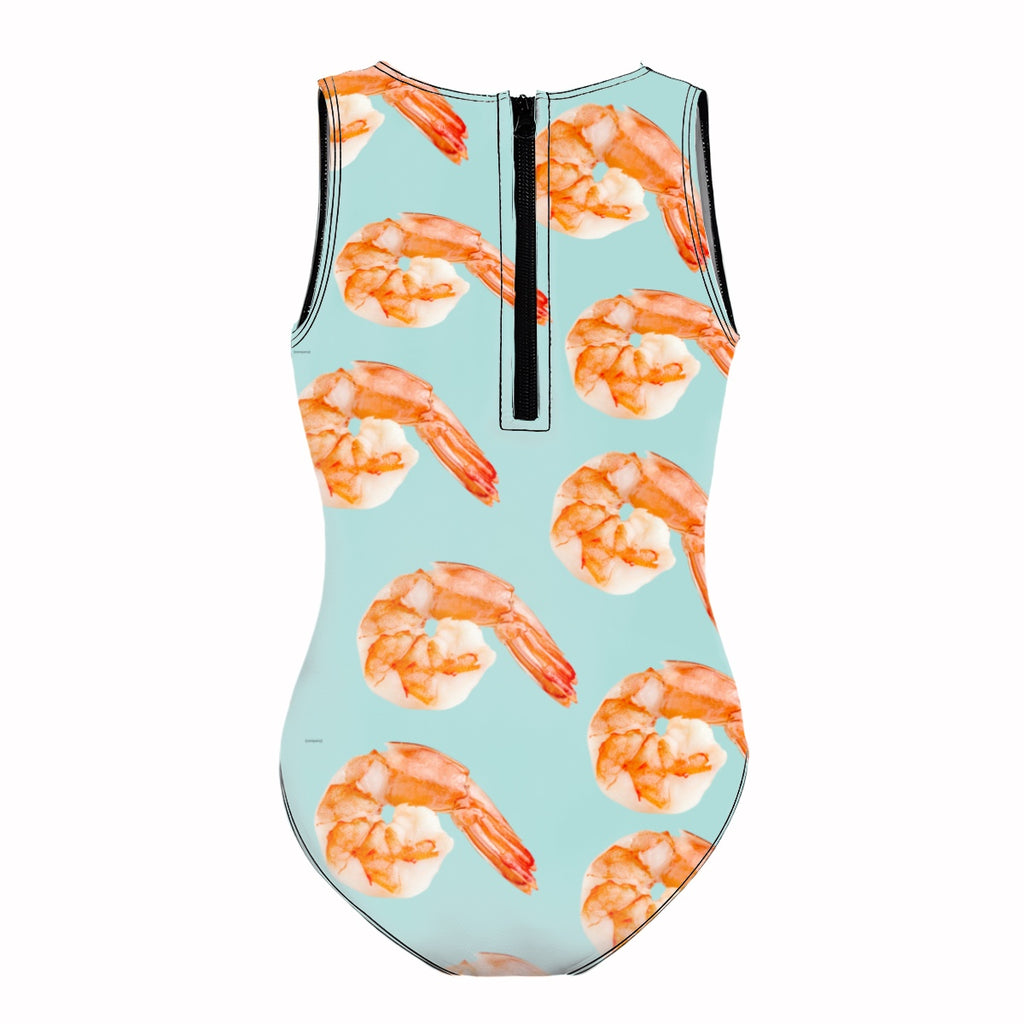 Girls One Piece Swimsuits - Shrimp Cocktail