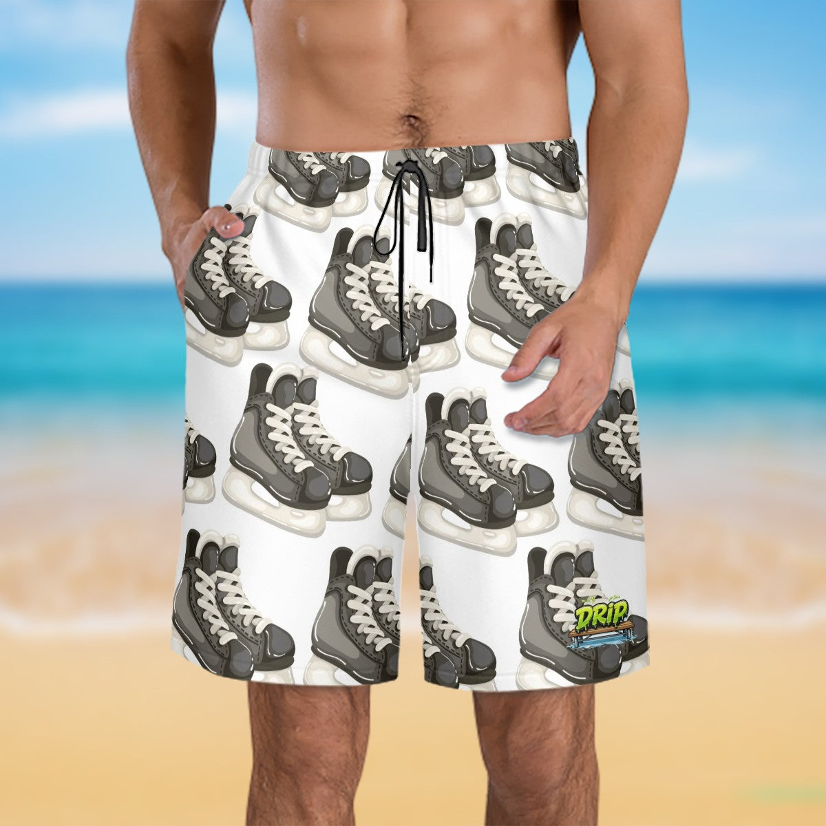 Water to Workout Hybrid Shorts - Hockey Skates White