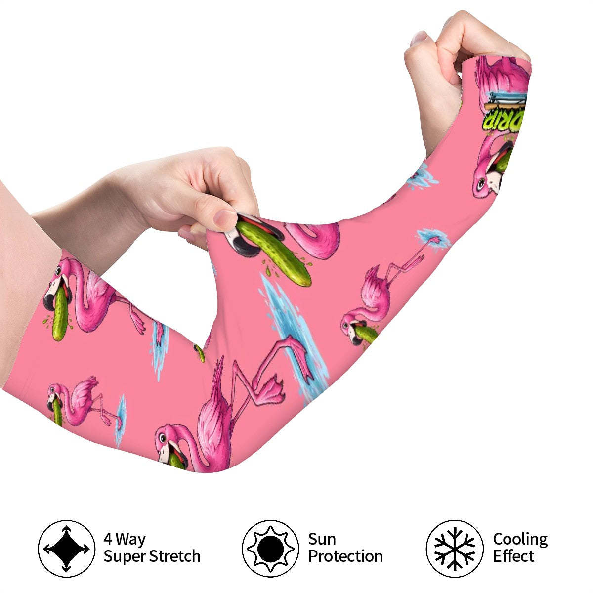 Drip Bench Performance Arm Sleeves - Pickle Flamingo Pink