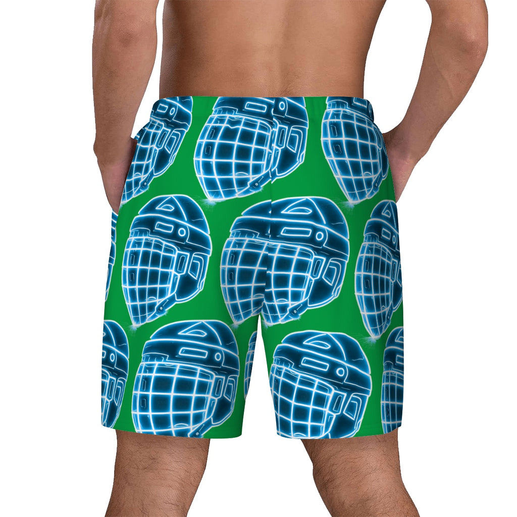 W2W Pro Mesh Hybrid Shorts - Hockey Helmet Neon Blue Green