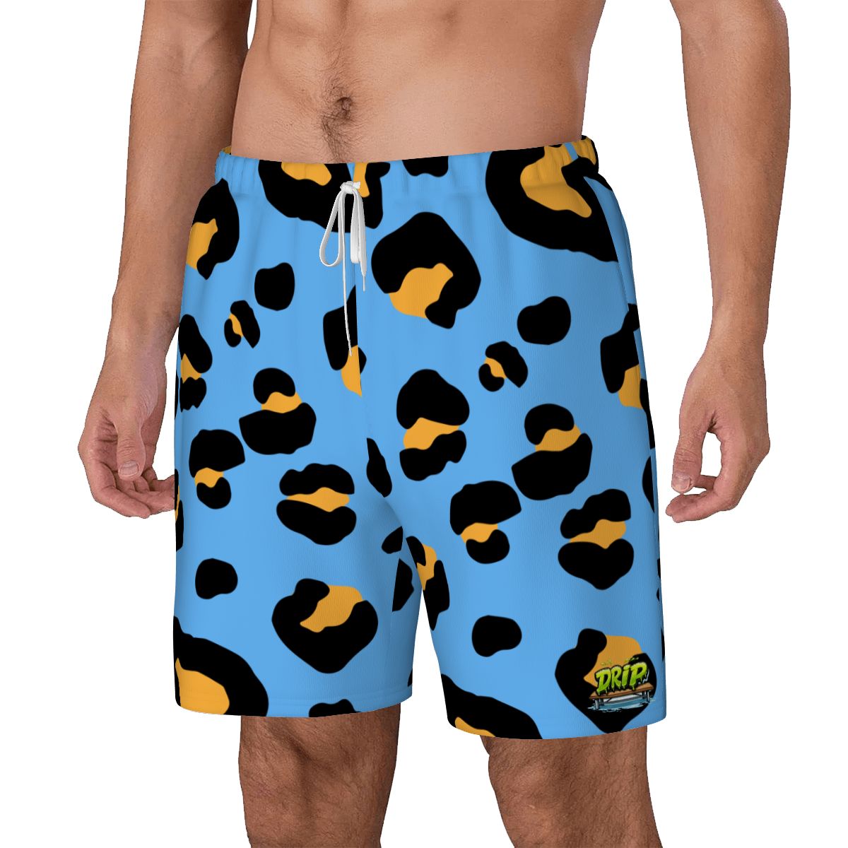 W2W Pro Mesh Hybrid Shorts - Drip Bench Leopard Sky Blue