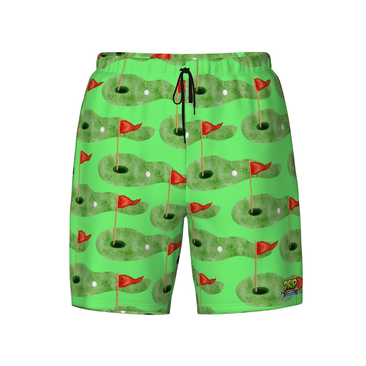 W2W Pro Mesh Hybrid Shorts - Green Hole Sketch Hot Green