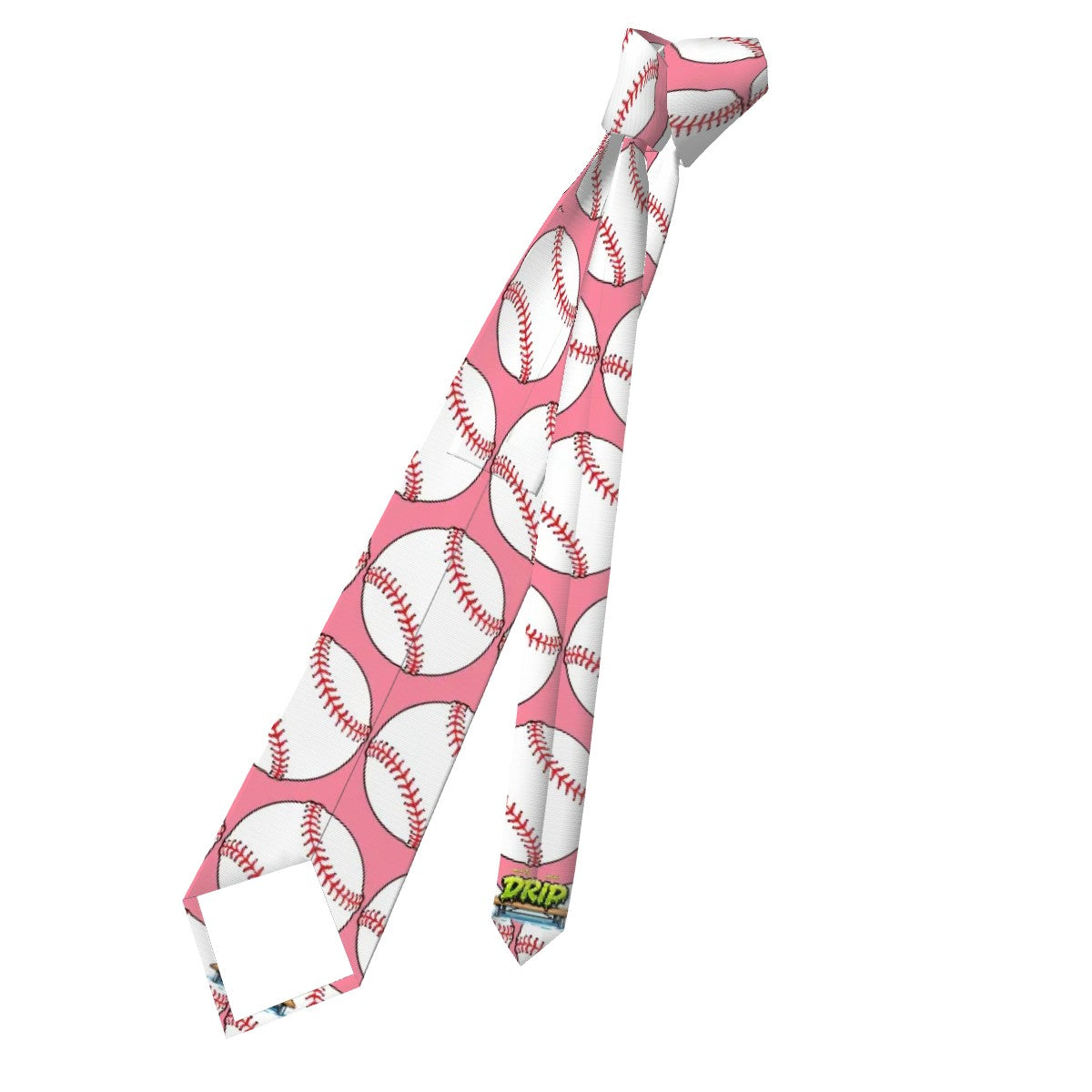 Game Day Tie - Baseballs Classic Pink
