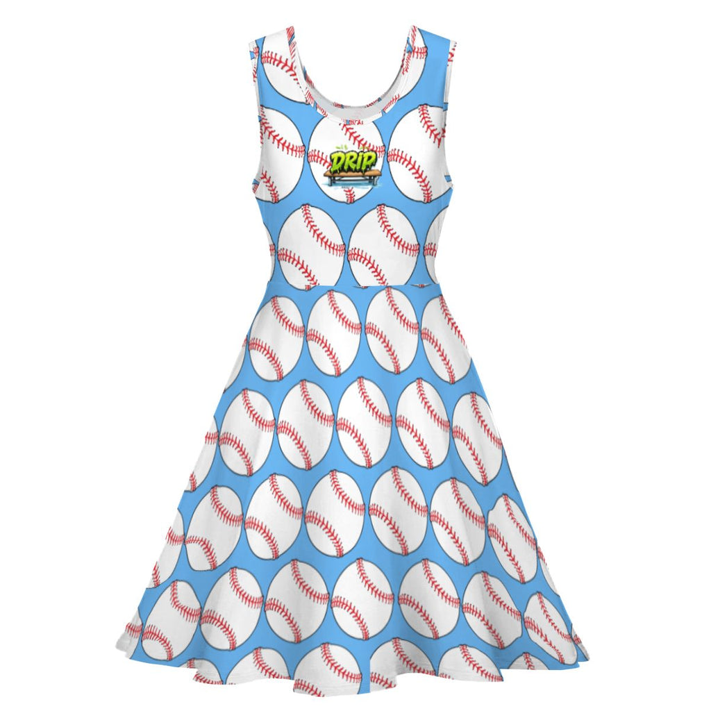 Women's Game Day Dress - Classic Baseball Blue