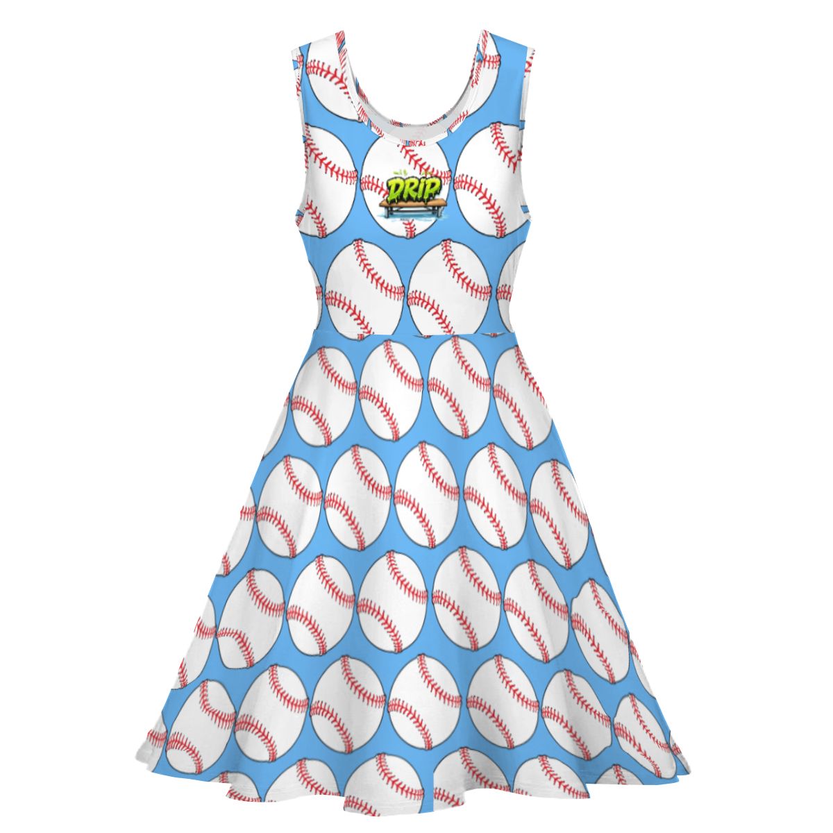 Women's Game Day Dress - Classic Baseball Blue
