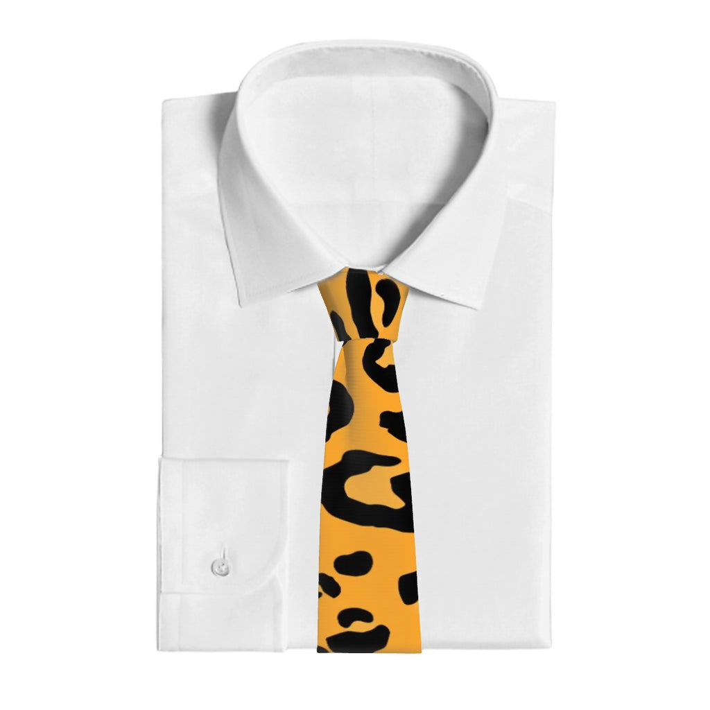 Game Day Tie - Drip Bench Leopard Orange