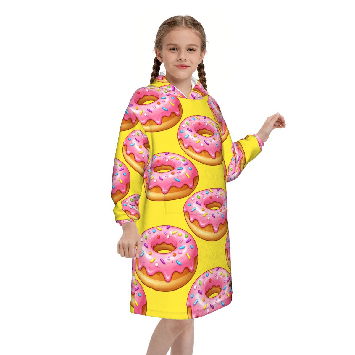 Youth Blanket Sweatshirt - Donut Drip Yellow