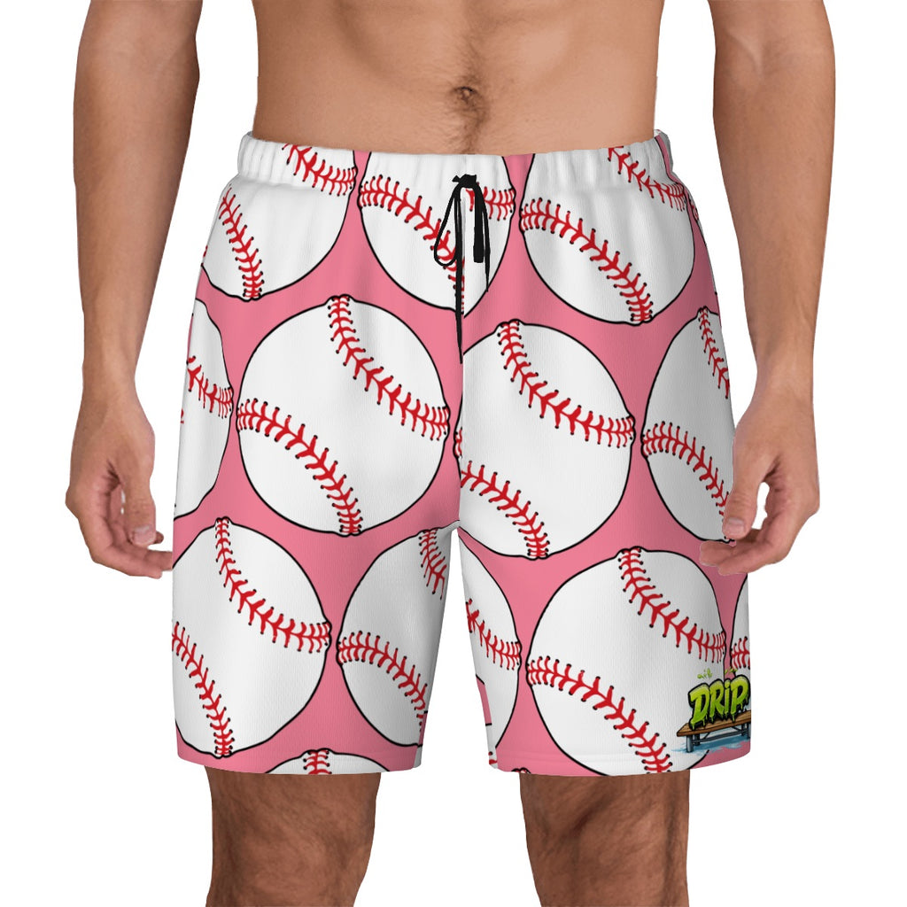 W2W Pro Mesh Hybrid Shorts - Baseballs Classic Pink