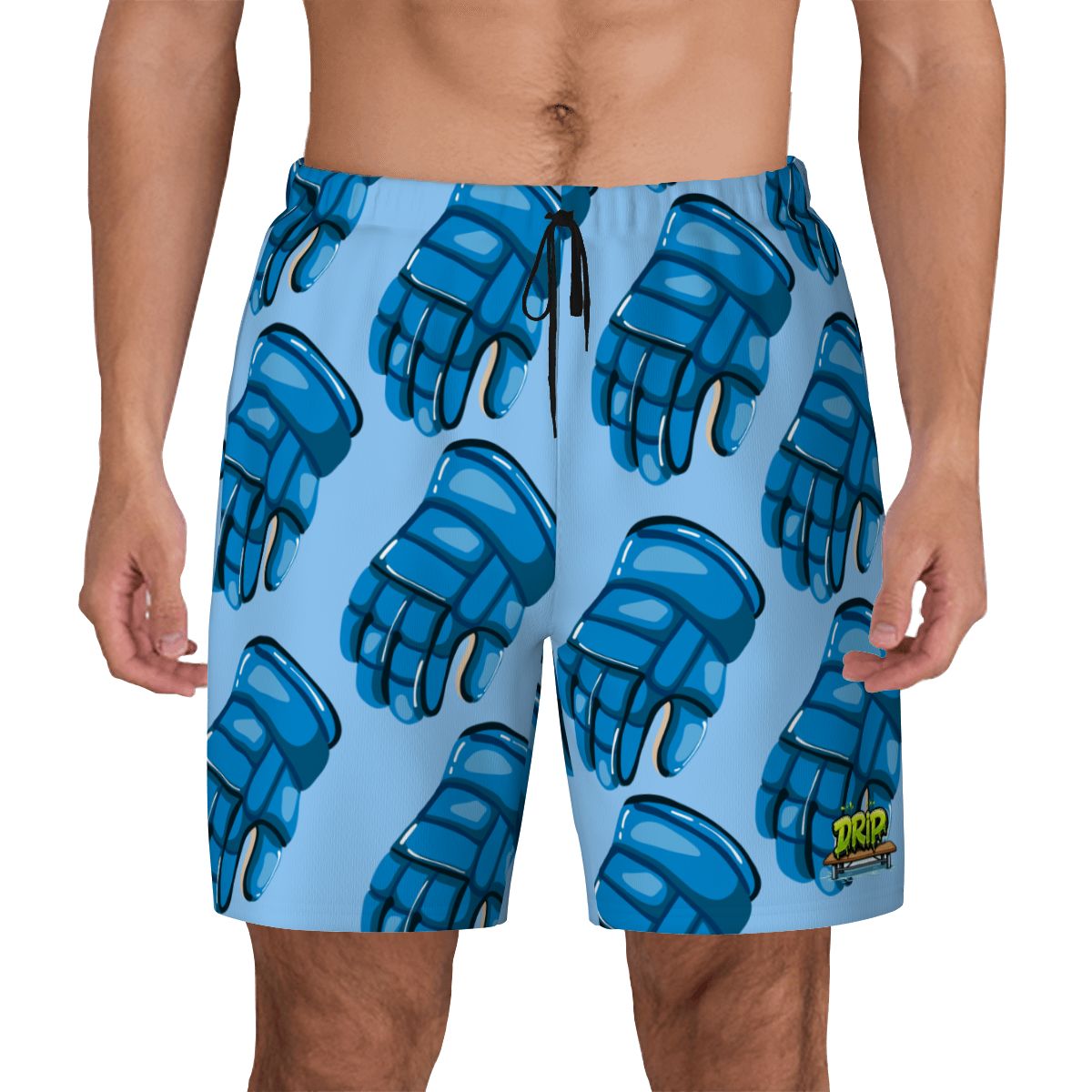 W2W Pro Mesh Hybrid Shorts - Blue Hockey Gloves Ice Blue